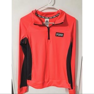 PINK Mid-Zip Workout Top